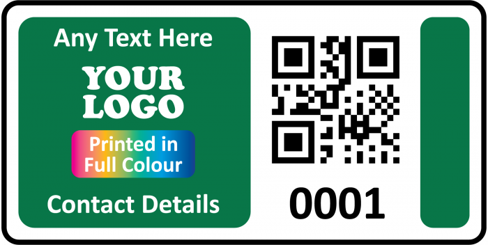 Regular School tracking labels with QR Code and Sequential number.