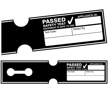 Self Tie Colour: Black Tuff Tag Pat Test Labels