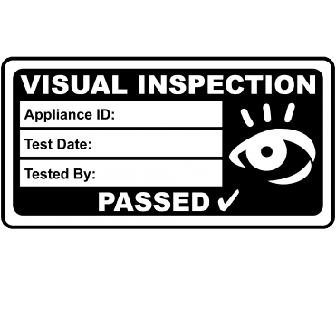 Colour: Black Visual Inspection Labels