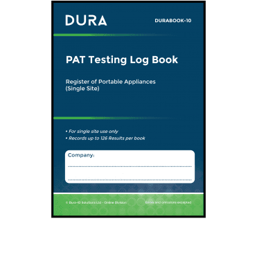 A5 PAT Test Log Book & Register of Portable Appliances (Single Site)