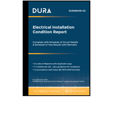 'All in One' Electrical Condition Report Book complete with Schedules and Remarks