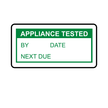 Appliance Tested Labels in Green