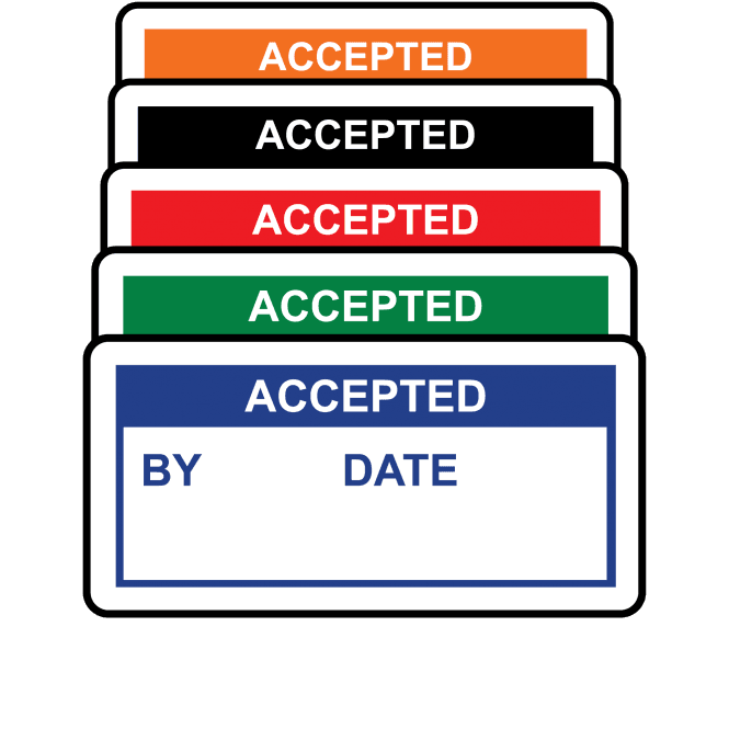 Basic Accepted Labels - Variety of colours