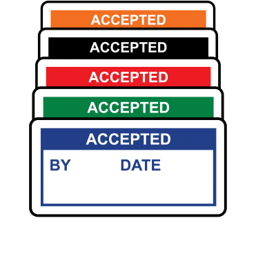 Basic Accepted Labels - Variety of colours