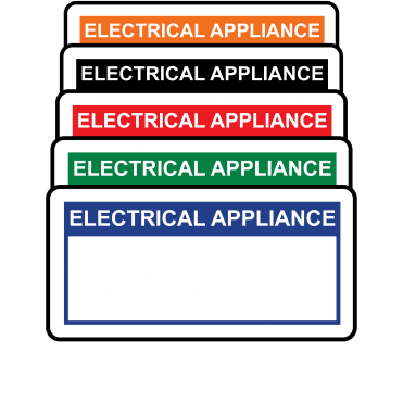 Basic Electrical Appliance Labels - Variety of colours