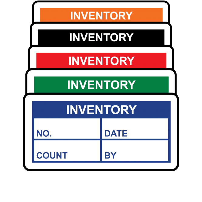 Basic Inventory Labels - Variety of colours