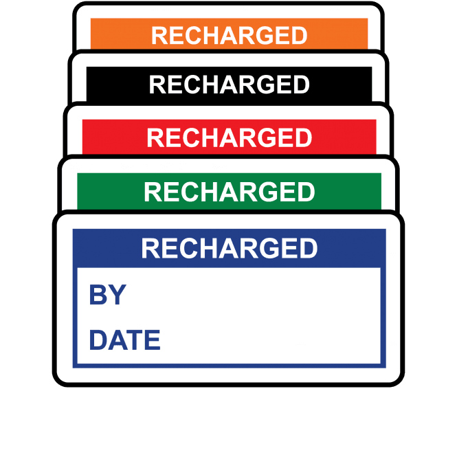 Basic Recharged Labels - Variety of colours