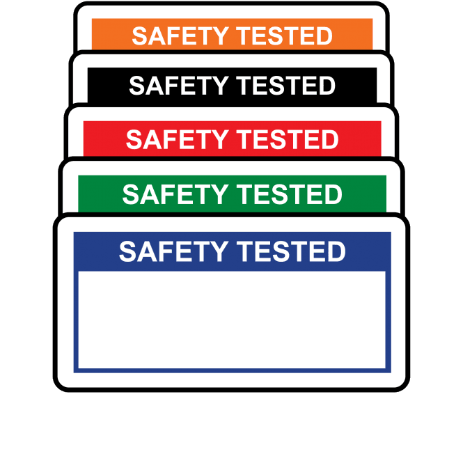 Basic Safety Tested Labels - Variety of colours