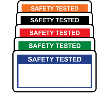Basic Safety Tested Labels - Variety of colours