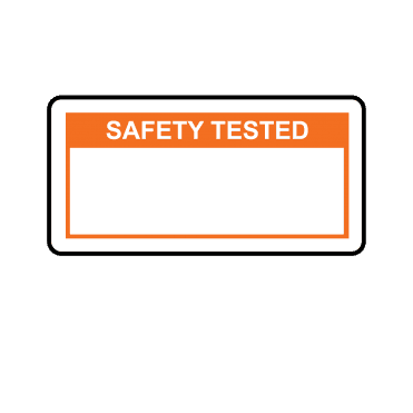 Plain Colour: Orange Service & Inspection Labels