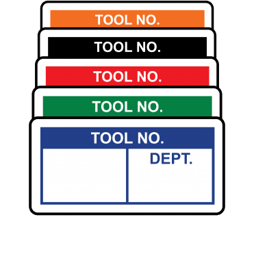 Basic Tool Number Labels - Variety of colours
