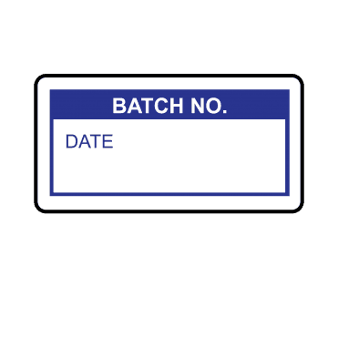 Batch No. Labels in Blue