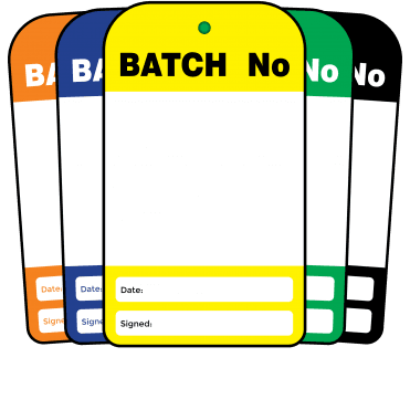 Batch Number Tags - Tear Resistant & Waterproof