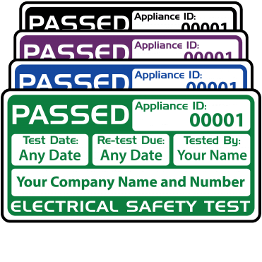 Budget Custom Passed Labels - Design 2. Variety of colours