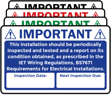 Budget Small Periodic Inspection Labels - Choice of Colours