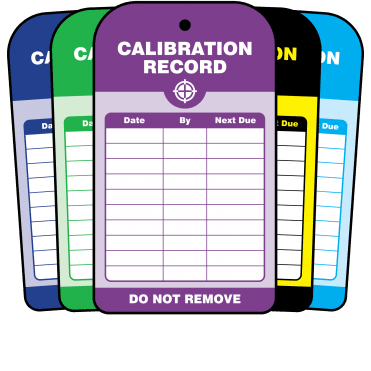 Calibration Record Tag - Tear Resistant & Waterproof