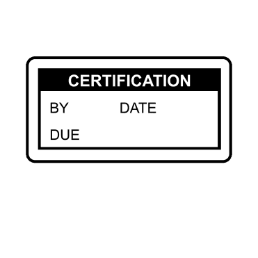 Certification Labels in Black