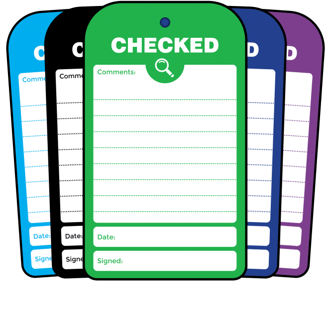 Checked Tag - Tear Resistant & Waterproof
