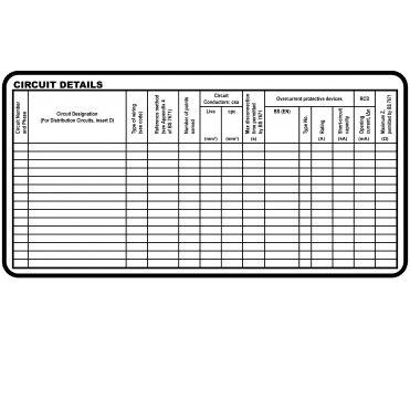 Colour: Black Electrical Inspection Labels