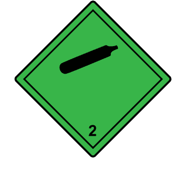 Compressed Gas 2 Labels, No Text - Hazard Warning Diamonds