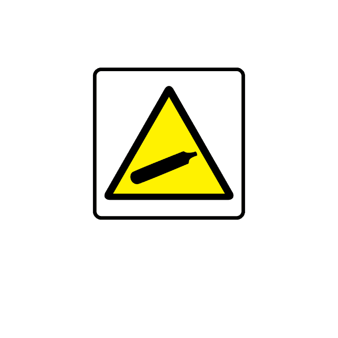 Compressed Gas Symbol Labels - Danger & Warning Labels