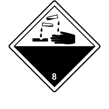 Corrosive 8 Labels, No Text - Hazard Warning Diamonds