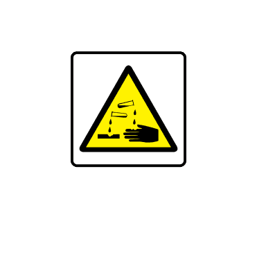 Corrosive Symbol Labels - Danger & Warning Labels