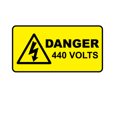 Danger 440 Volts - Voltage Labels
