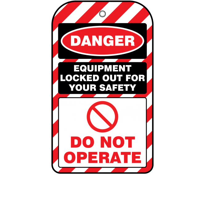 Danger Do Not Operate Tag - Tear Resistant & Waterproof