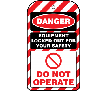 Danger Do Not Operate Tag - Tear Resistant & Waterproof