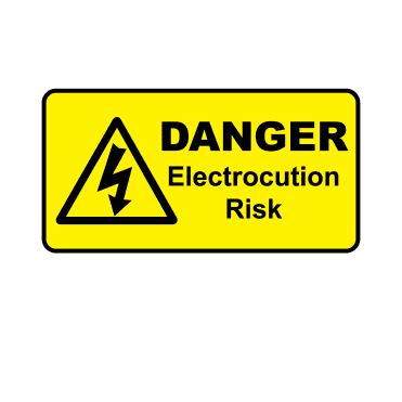 Danger Electrocution Risk - Warning Labels