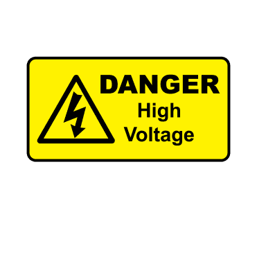 Danger High Voltage - Voltage Labels