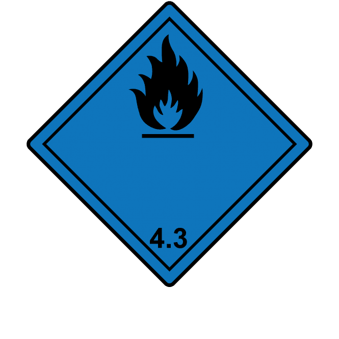 Dangerous When Wet 4.3 Labels, No Text - Hazard Warning Diamonds