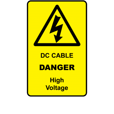 DC Cable - Solar PV Warning Labels