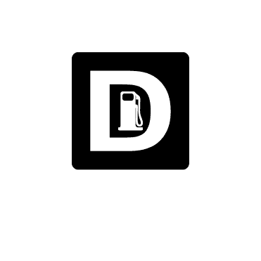 Diesel Fuel Labels - Tool & Plant Hire Labels - White on Black
