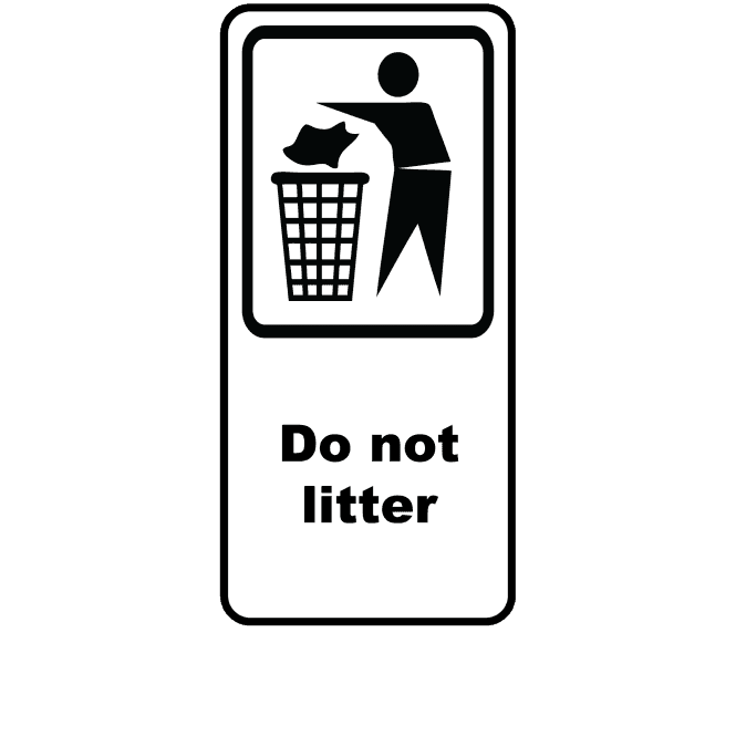 Do Not Litter - Packaging Labels