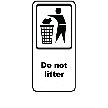 Do Not Litter - Packaging Labels