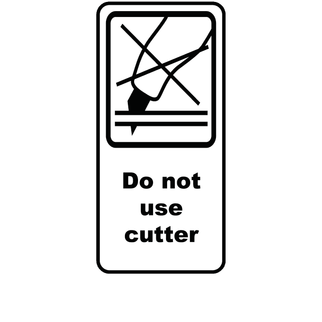 Do Not Use Cutter - Packaging Labels