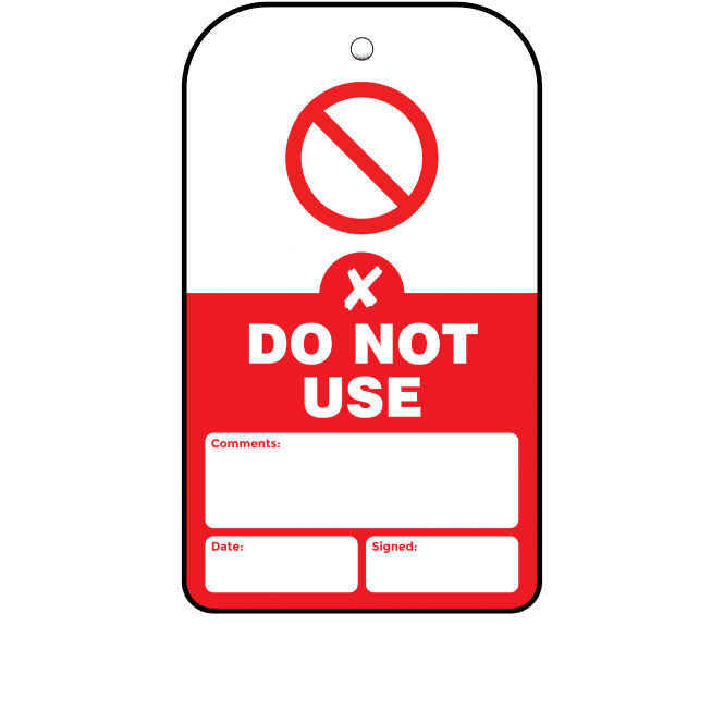 Do Not Use Tag - Tear Resistant & Waterproof