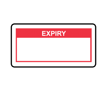 Expiry Labels in Red