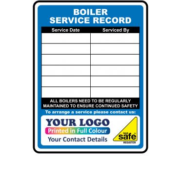 Weatherproof Colour: Blue Gas & Heating Labels
