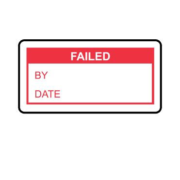 Failed Labels in Red