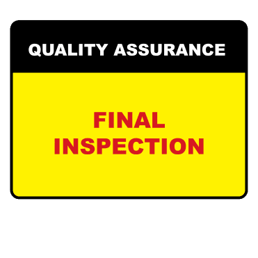 Final Inspection - Quality Assurance Labels
