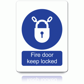 Fire Door Keep Locked - Mandatory Labels