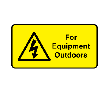 For Equipment Outdoors - Warning Labels