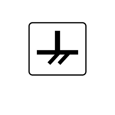 Ground Earth Symbol Labels for Plug Top Marking