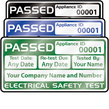 Heavy Duty Custom Passed Labels - Design 2. Variety of colours