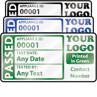 Heavy Duty Custom Passed Labels - Design 4. Choice of colours