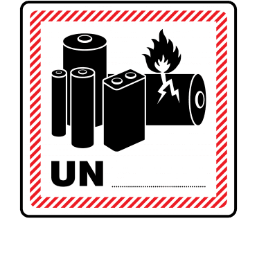 Large 'Write On' Lithium Battery Labels