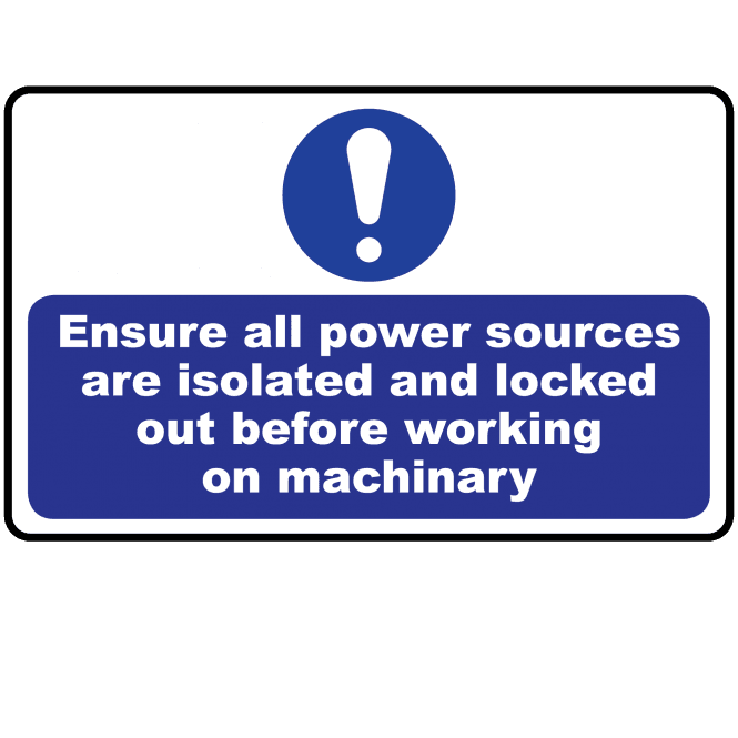 Lockout Labels - Ensure All Power Sources Are Isolated And Locked